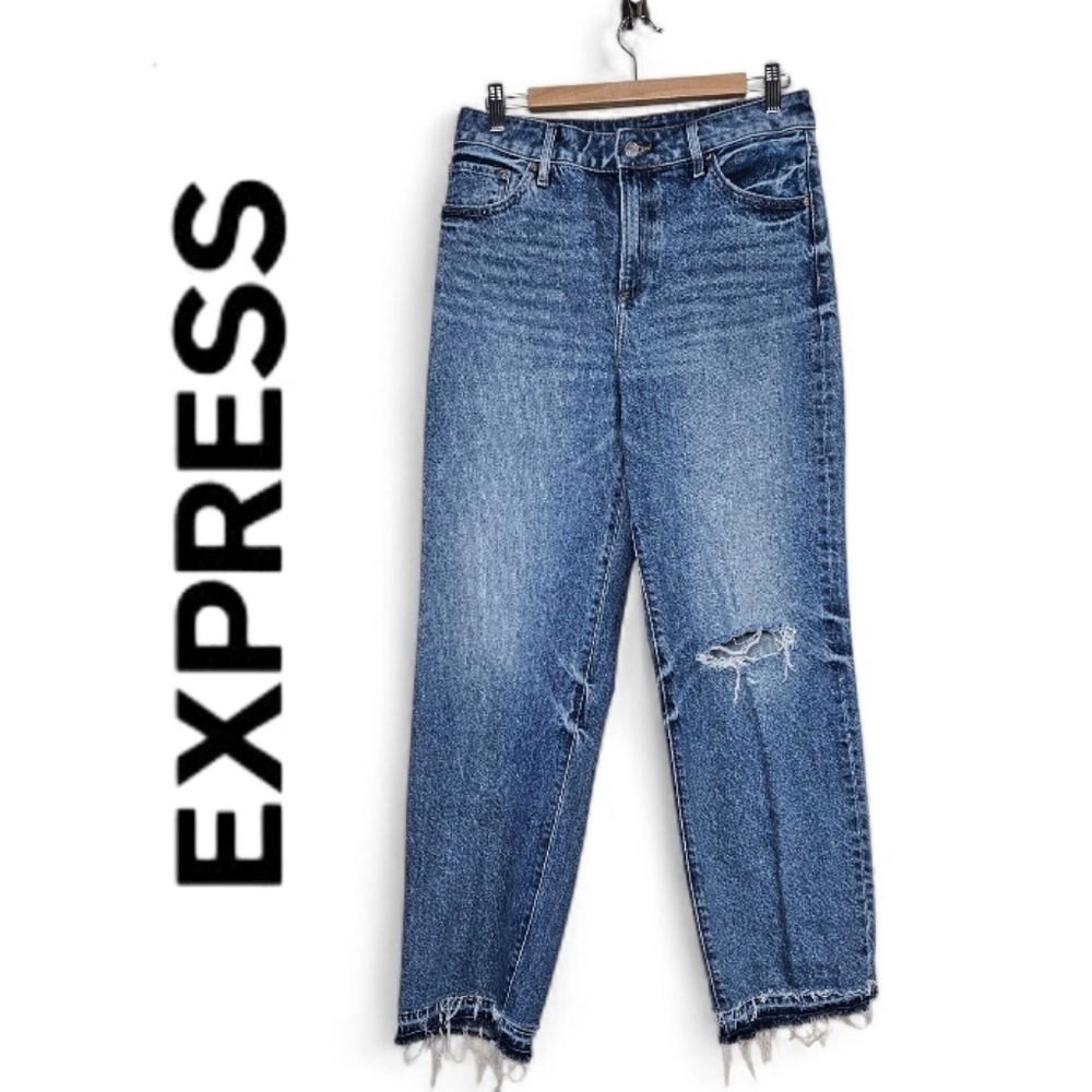 Express Blue Ankle & Cropped Jeans